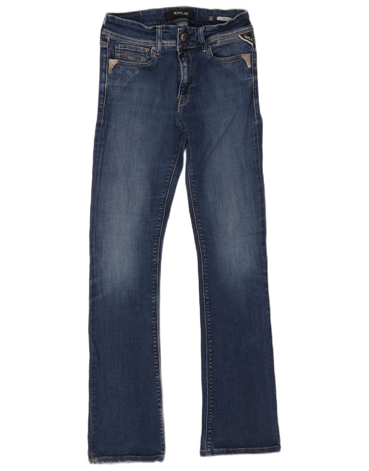 Replay Jeans Feminino Luz Bootcut W27 L29 Azul Algodão