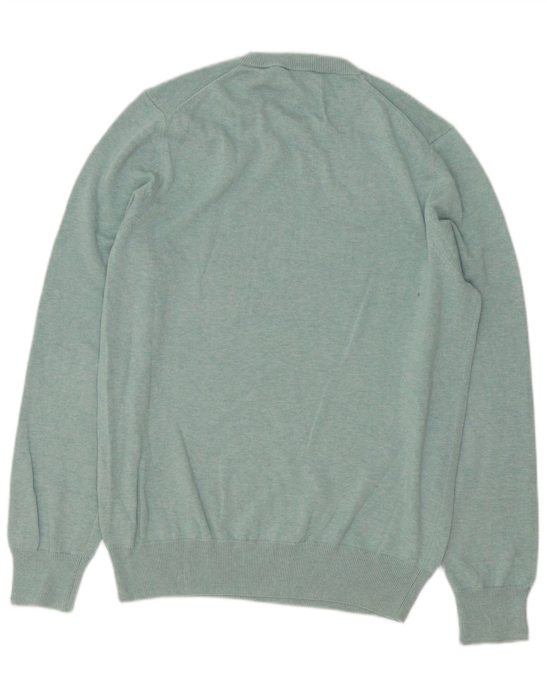 Suéter masculino Marks & Spencer com gola redonda, algodão azul médio