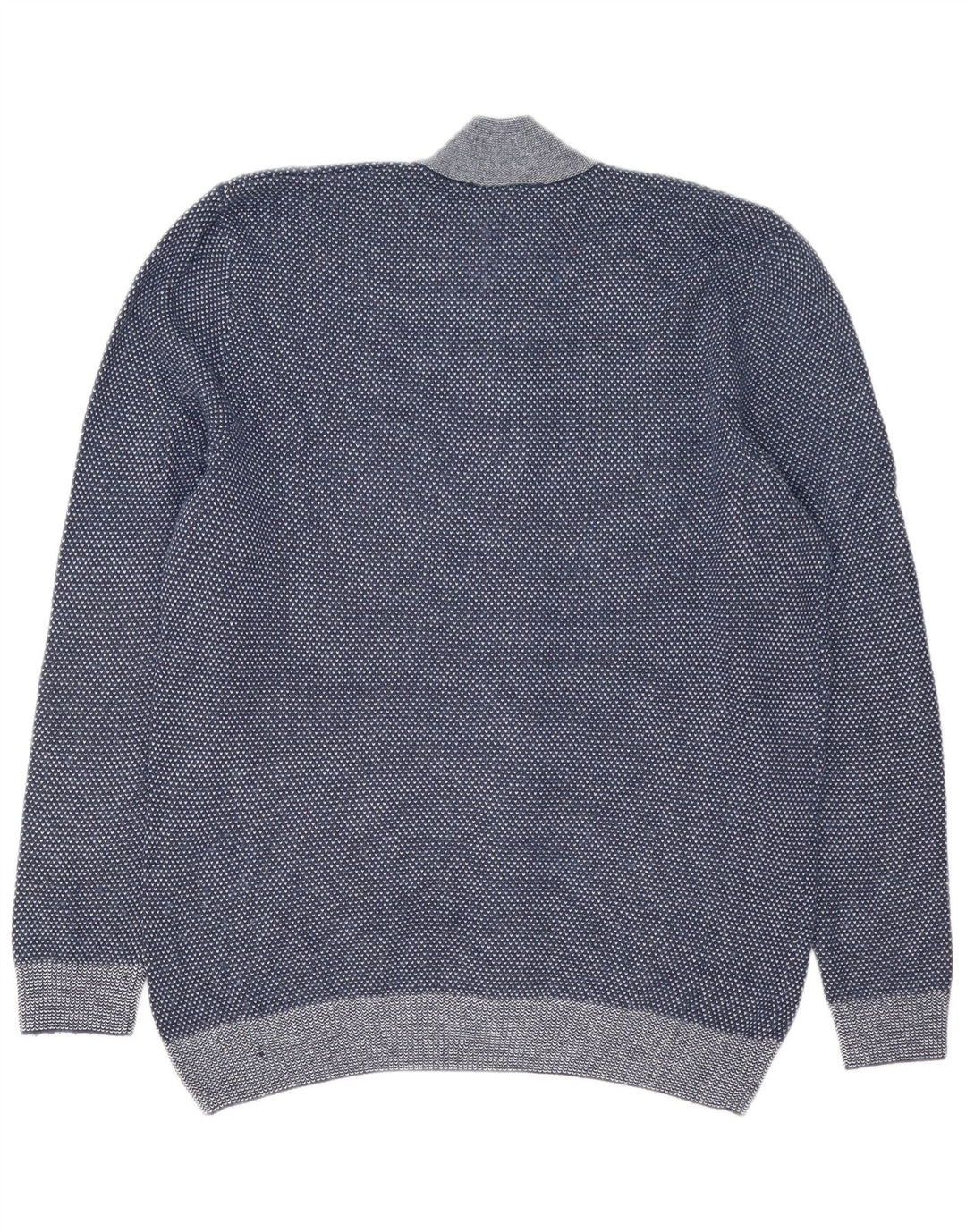 Suéter cardigã masculino Lacoste tamanho 5 grande azul marinho manchado