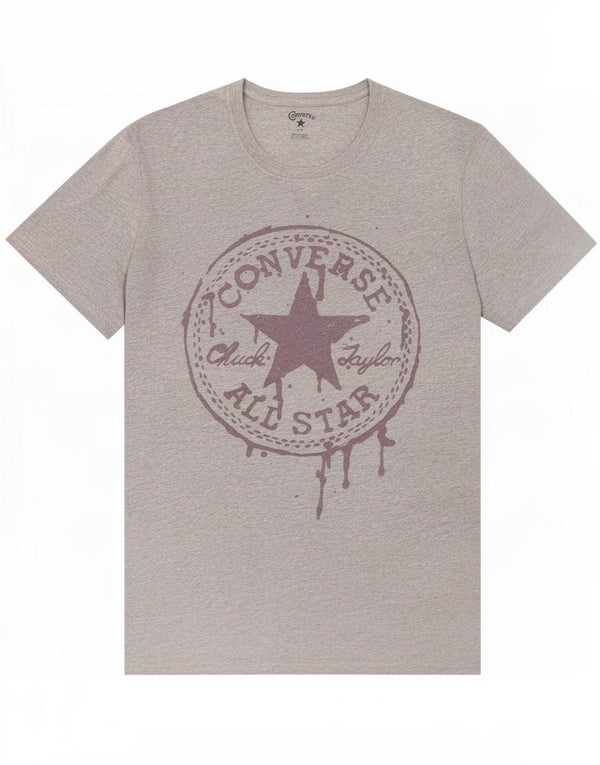 Camiseta Converse Mens Chuck Taylor Graphic Top Grande Algodão Cinza