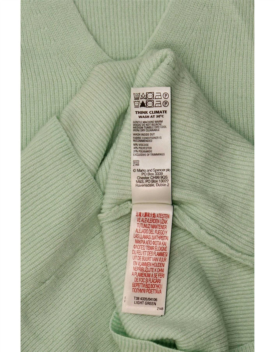 Blusa feminina Marks & Spencer UK 12 viscose verde médio
