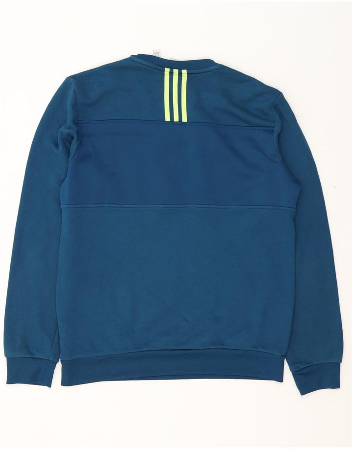 ADIDAS Mens Moletom Jumper Médio Algodão Azul
