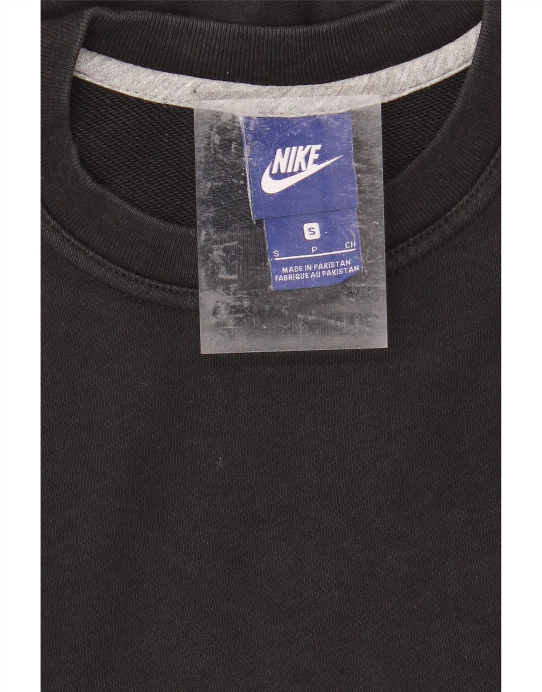 NIKE Womens Oversized Sweatshirt Jumper UK 10 Pequeno Algodão Preto