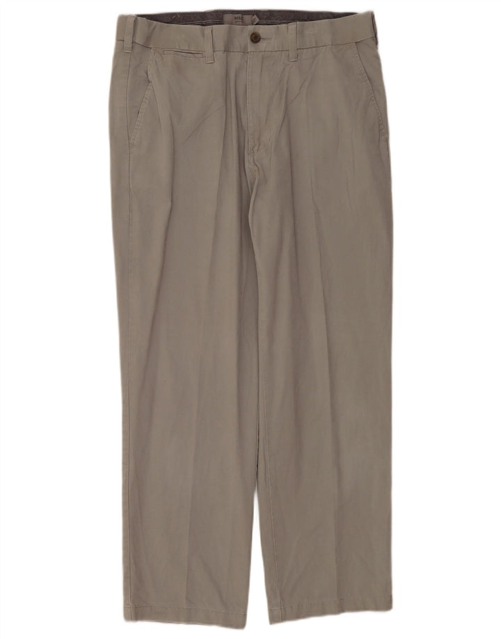 Calça Chino Regular Masculina Marks & Spencer W34 L29 Algodão Cinza