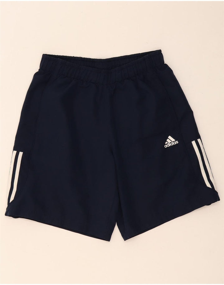 Shorts esportivos masculinos ADIDAS Climalite médio azul marinho poliéster
