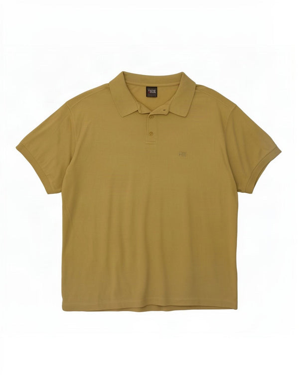 Camisa polo masculina Think Pink XL algodão amarelo