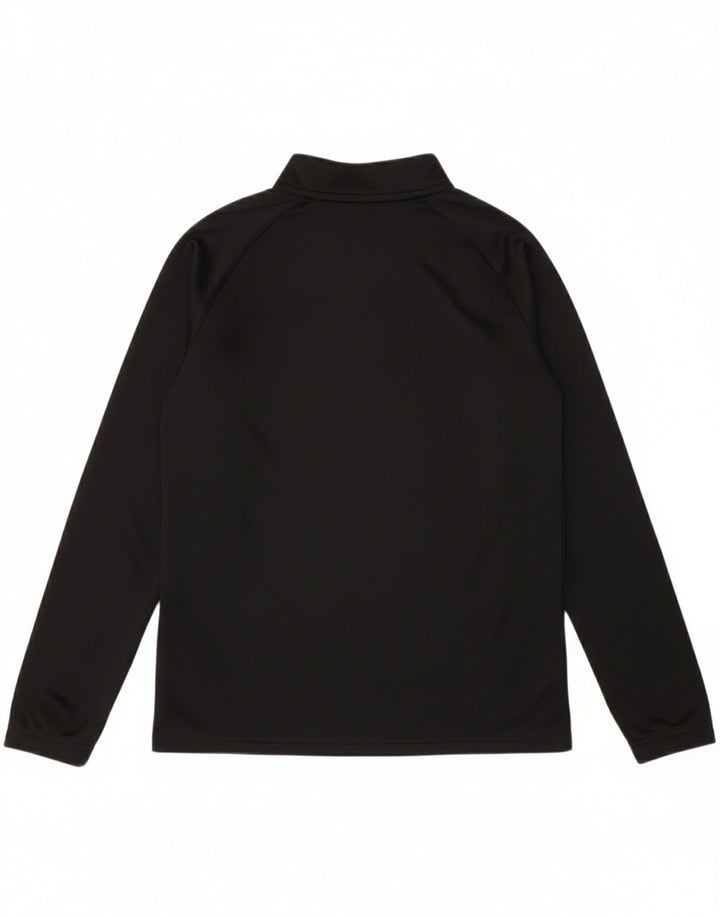 PUMA Mens Zip Neck Pullover Treino Top Pequeno Preto