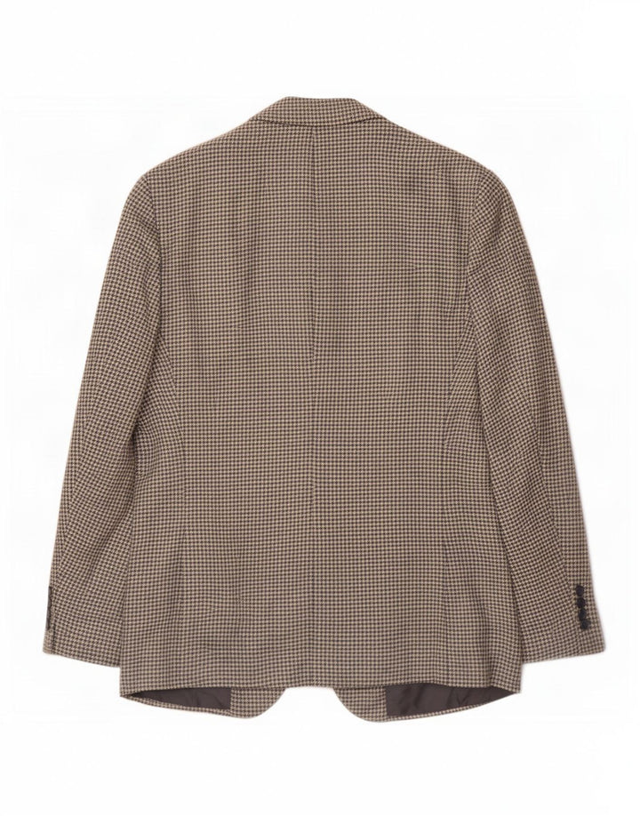 Jaqueta Blazer Masculina Polo Ralph Lauren com 3 Botões Reino Unido 40 Médio Azul Houndstooth