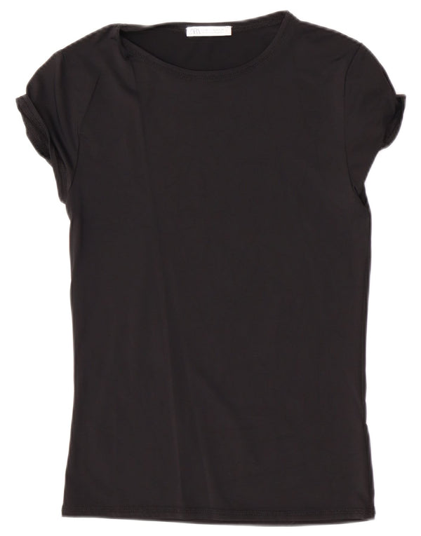 Camiseta feminina Zara UK 12 médio preto