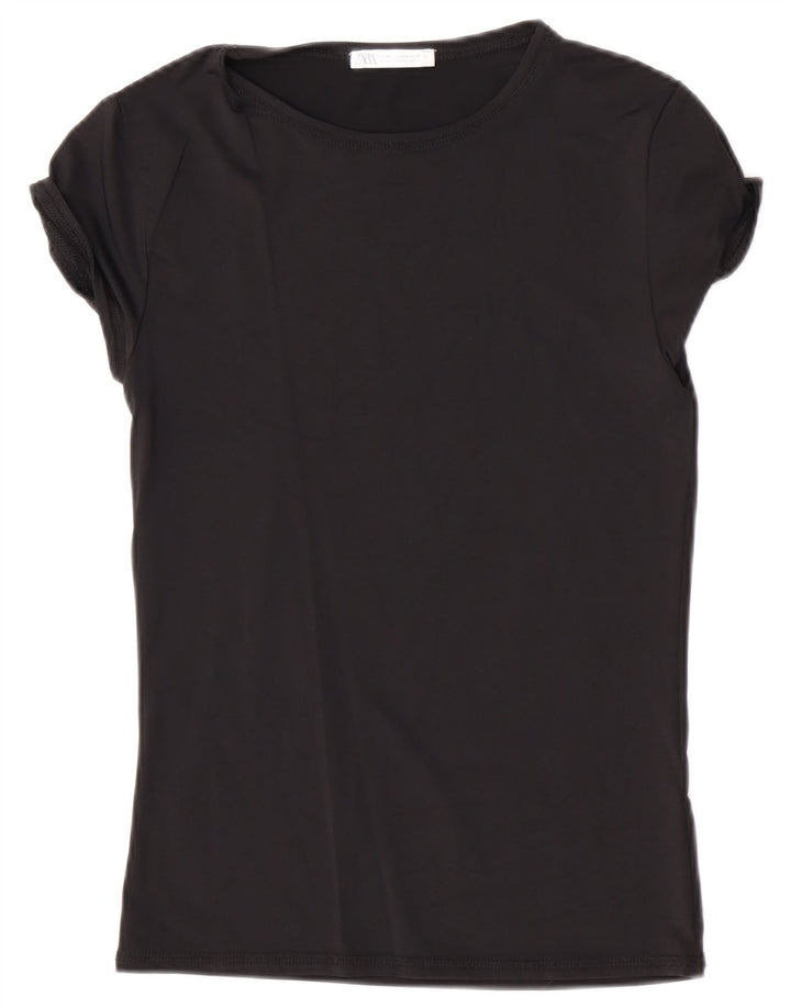 Camiseta feminina Zara UK 12 médio preto