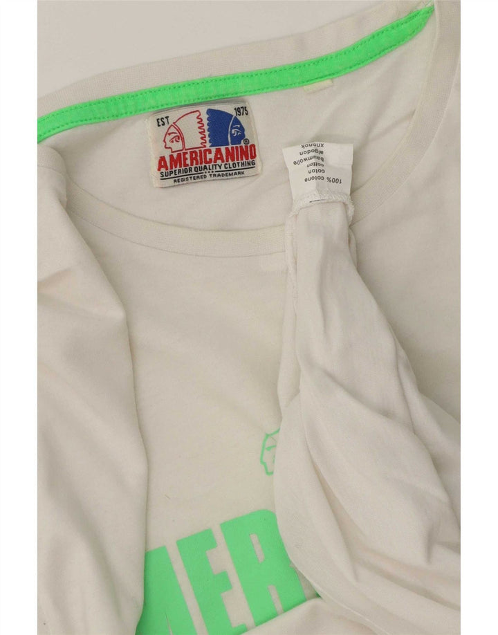 Camiseta masculina Americanino Regular Graphic Top Médio Algodão Branco