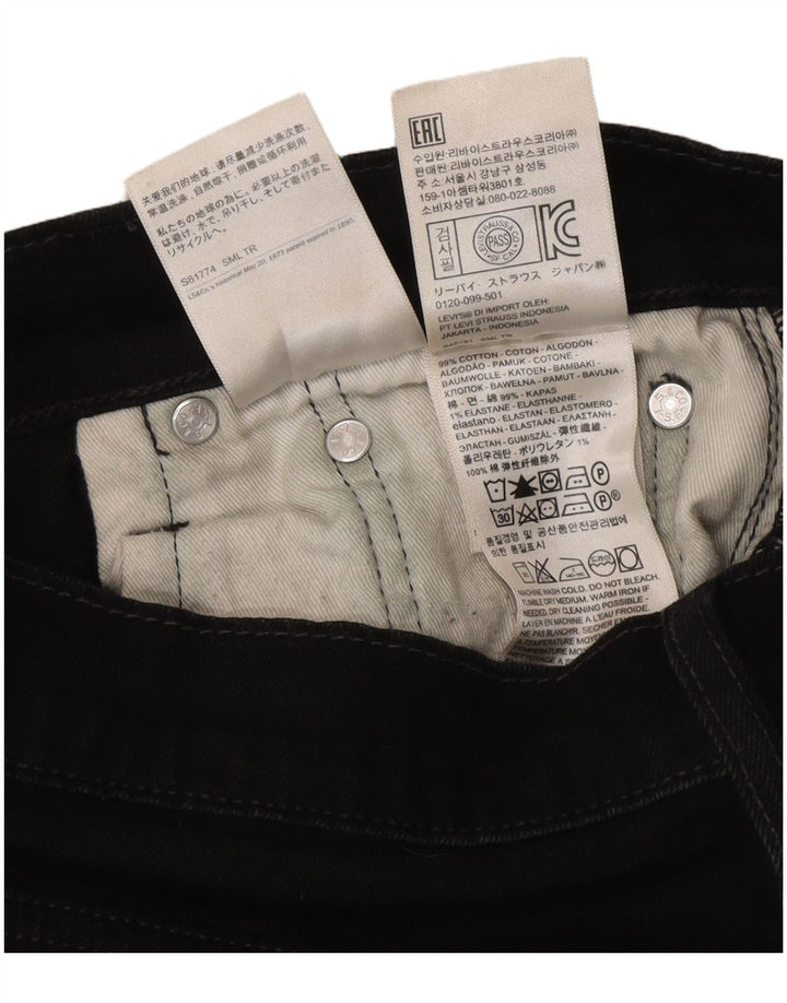 Levi's Masculino 502 Tapered Jeans W30 L30 Algodão Preto