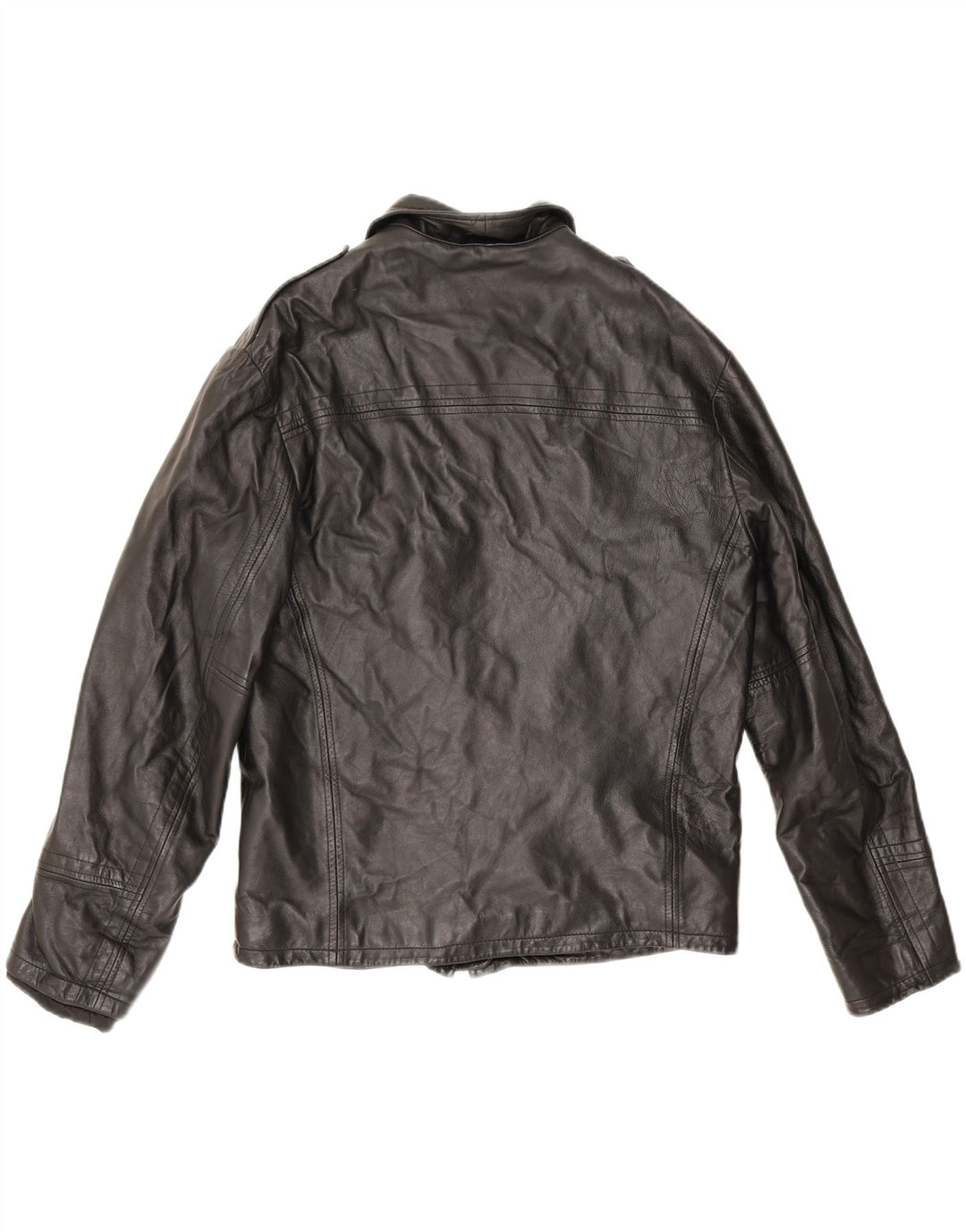 Jaqueta de couro militar masculina Conbipel IT 48 couro preto médio