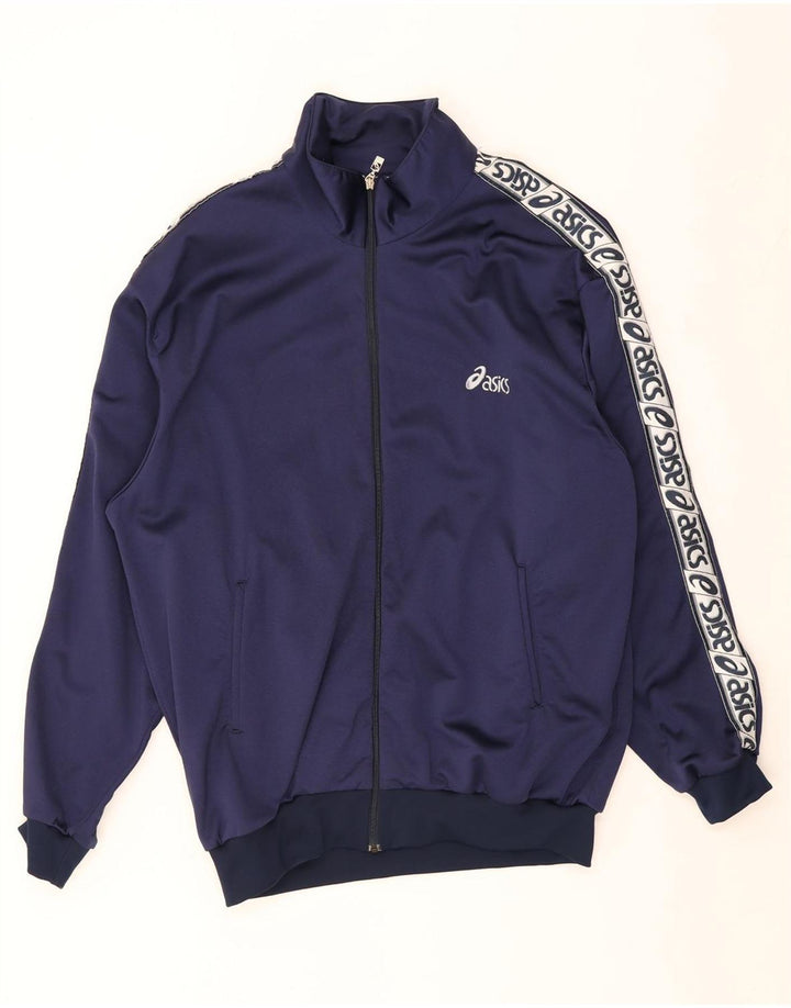 Asics Masculino Graphic Tracksuit Top Jacket IT 58 3XL Azul marinho Colourblock