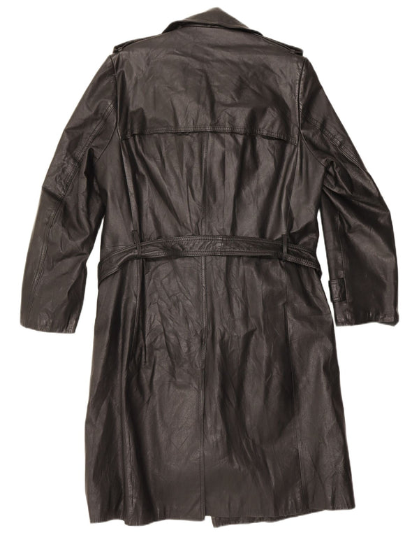 Casaco de couro masculino vintage EU 46 pequeno preto