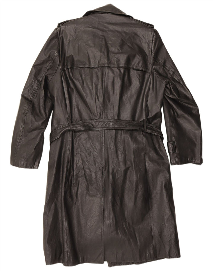 Casaco de couro masculino vintage EU 46 pequeno preto