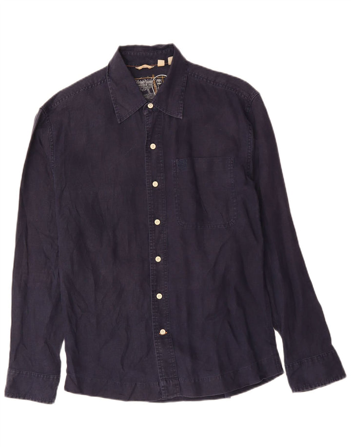 Camisa masculina Timberland pequena azul marinho