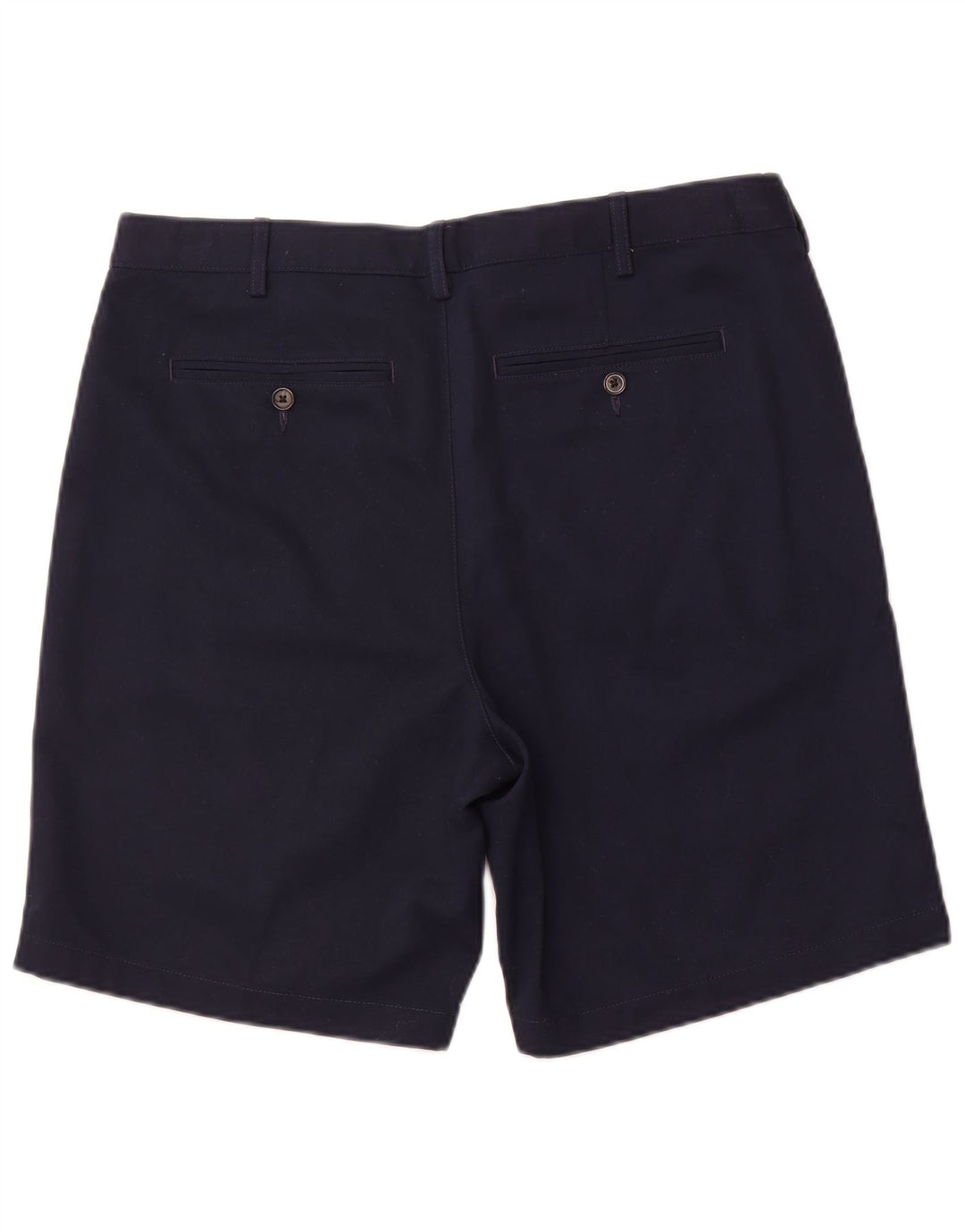 LANDS END Mens Chino Shorts W36 Grande Algodão Azul Marinho