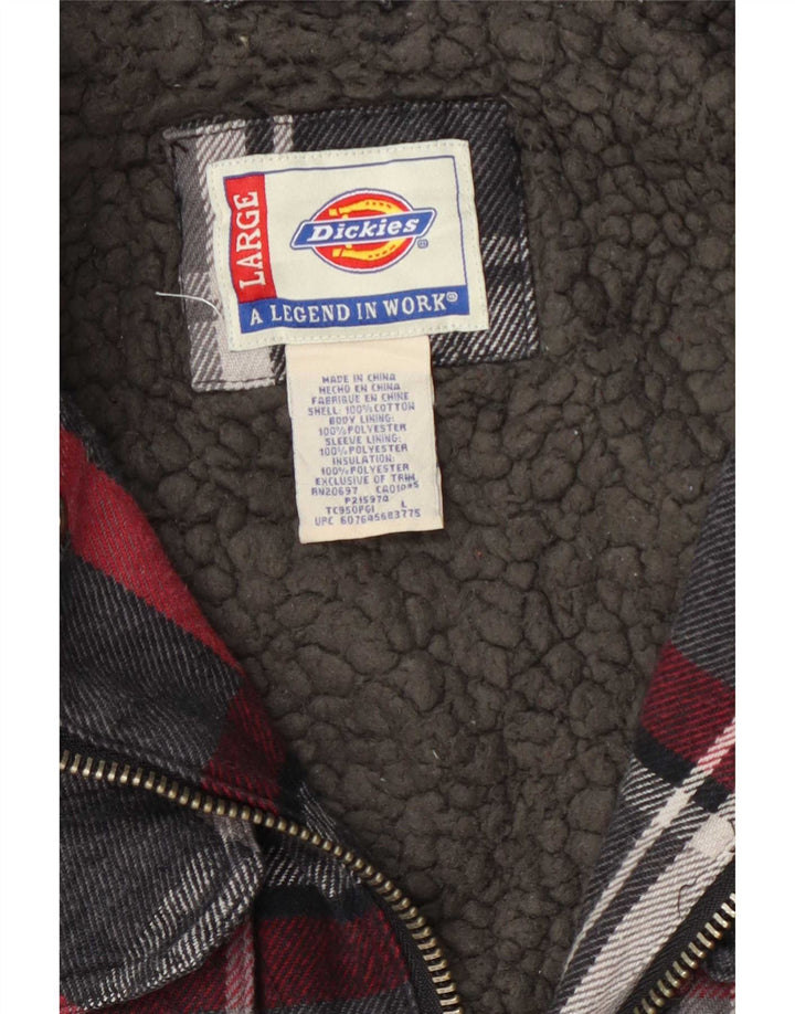 Jaqueta utilitária masculina Dickies Sherpa UK 40 grande algodão xadrez multicolorido