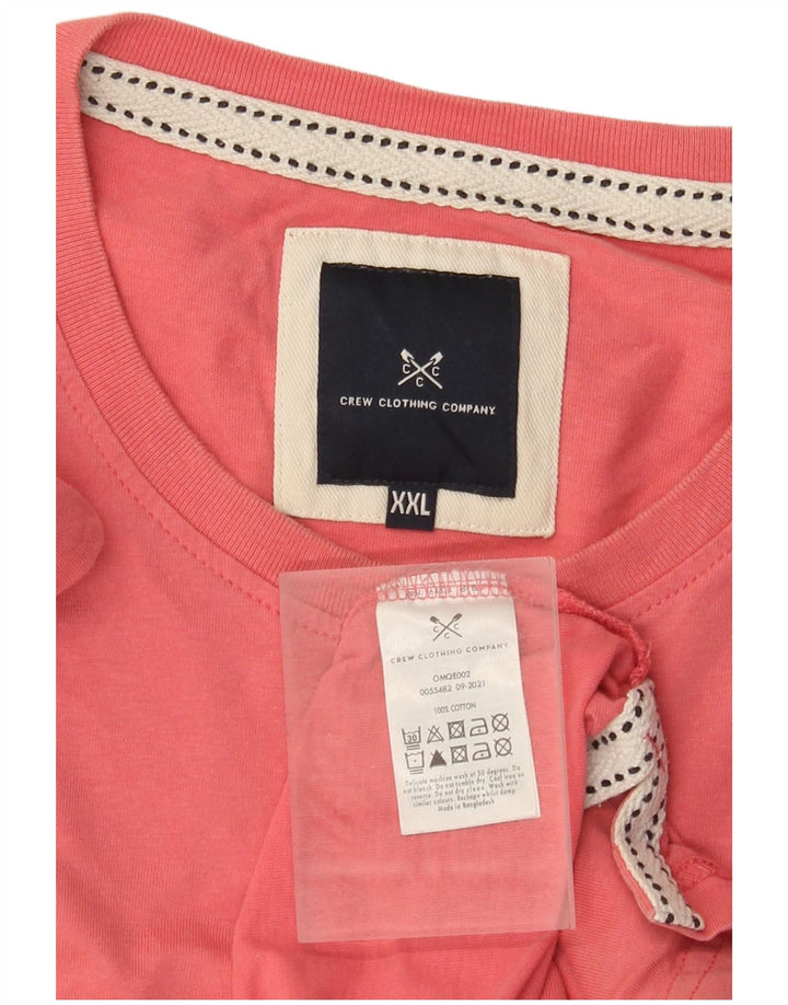 Camiseta masculina J. Crew Top 2XL algodão rosa
