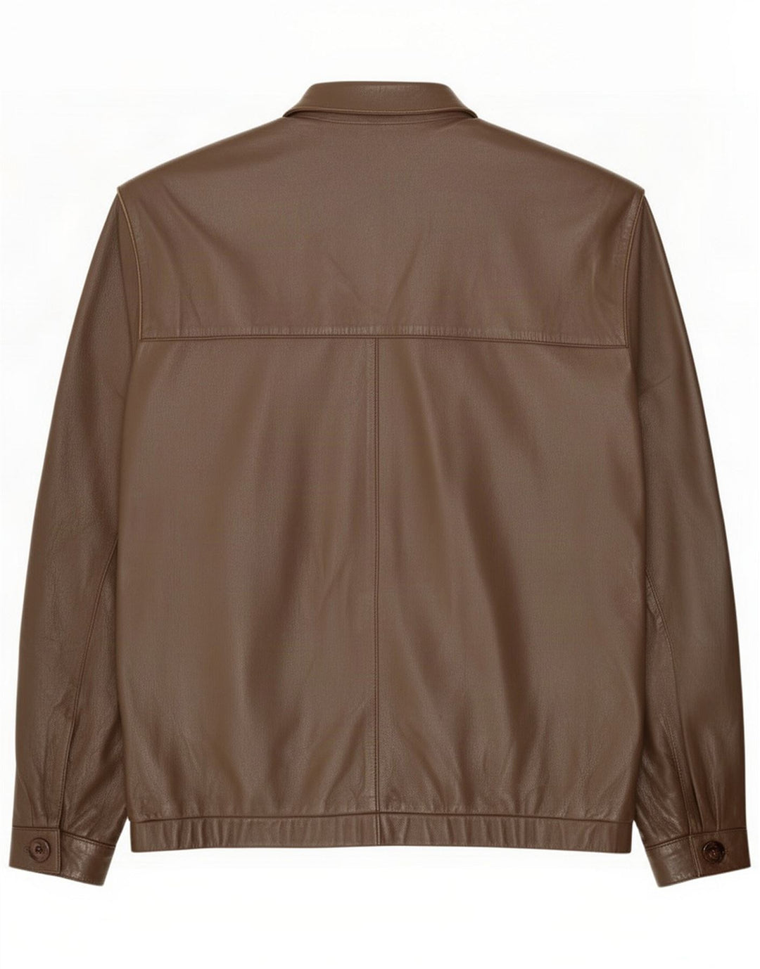Jaqueta de couro bomber masculina vintage IT 50 grande marrom
