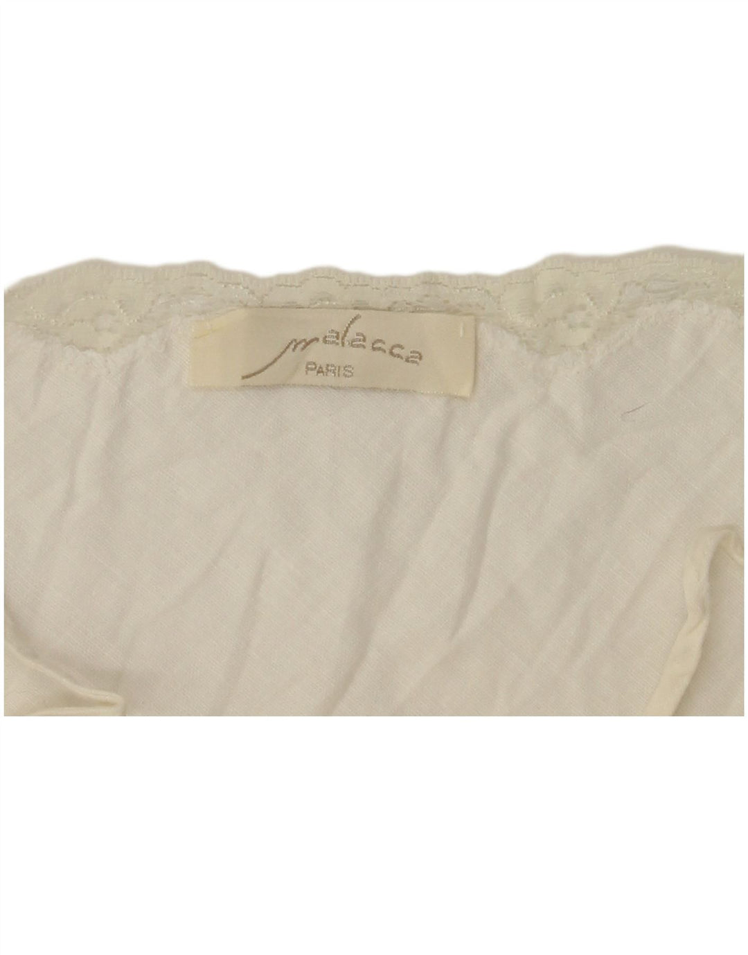 Vestido Mini Slip Feminino Vintage UK 10 Pequeno Branco