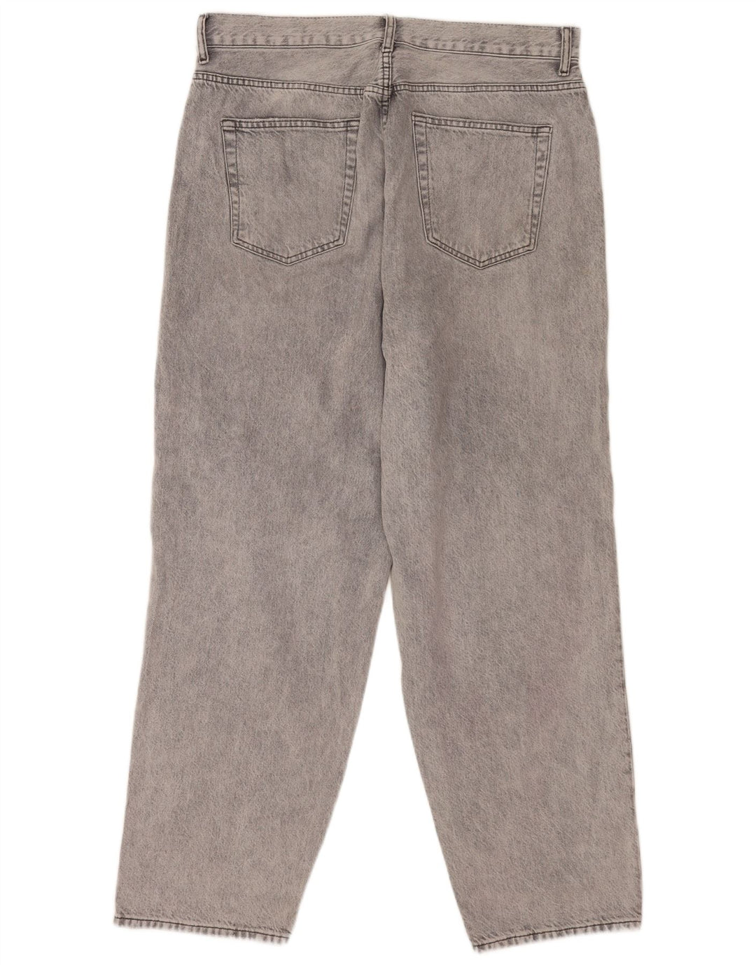 Zara Mens Straight Jeans EU 44 Grande W34 L30 Cinza Algodão