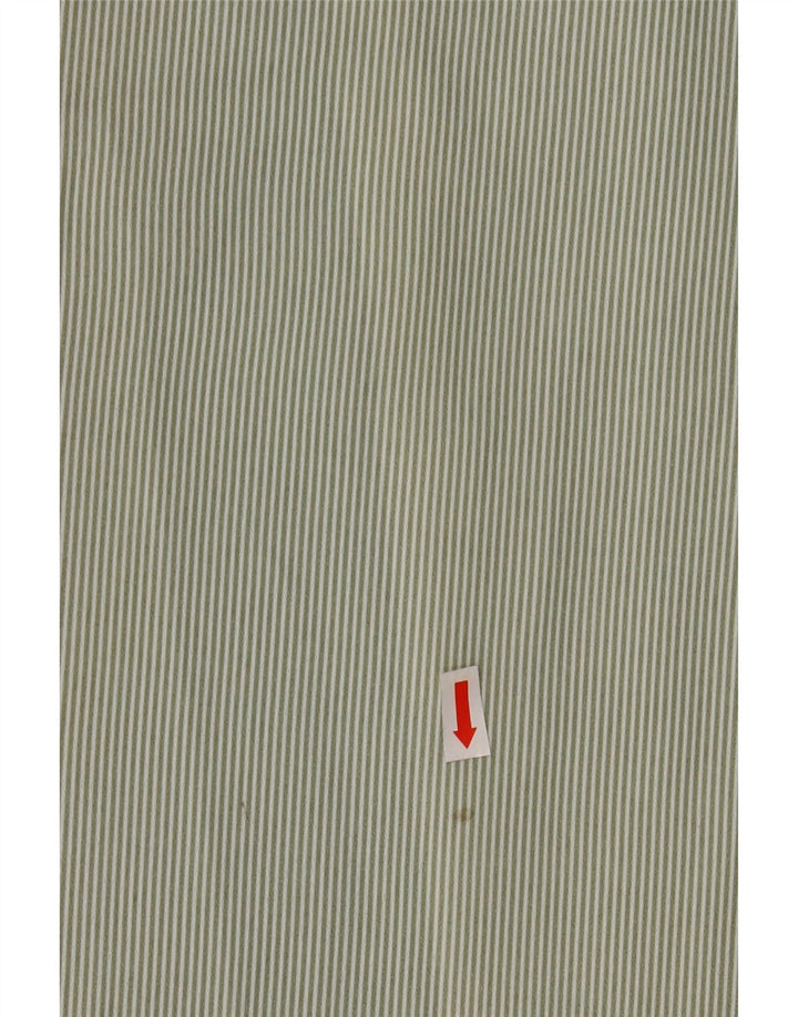 Saia alargada feminina vintage IT 46 grande poliéster listrado verde W30