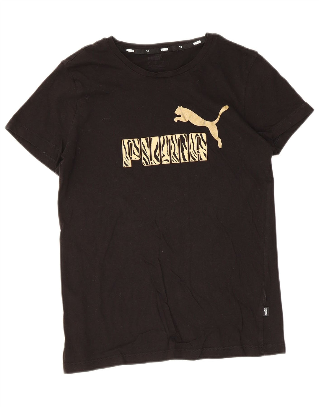 Puma Camiseta Feminina Graphic Top UK 10 Pequena Preta
