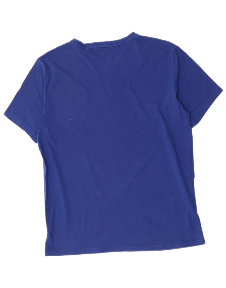 Camiseta masculina TOMMY HILFIGER de algodão azul médio