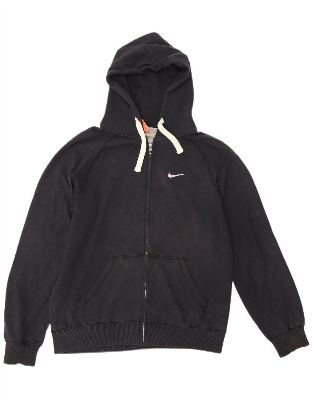Suéter Nike masculino com capuz e zíper gráfico médio azul marinho algodão