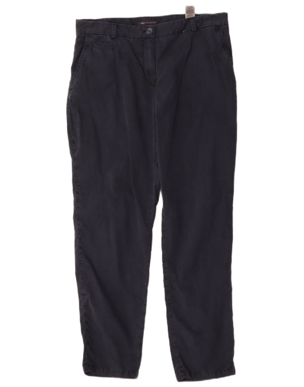 Calça Chino Regular Feminina Marks & Spencer Reino Unido 14 Grande W34 L28 Azul Marinho