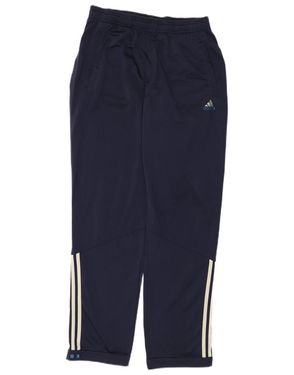 Calças de treino masculinas ADIDAS UK 40/42 poliéster azul marinho médio