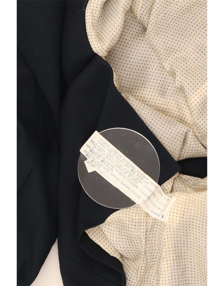 Jaqueta blazer feminina Zara com 1 botão Reino Unido 12 algodão azul marinho médio