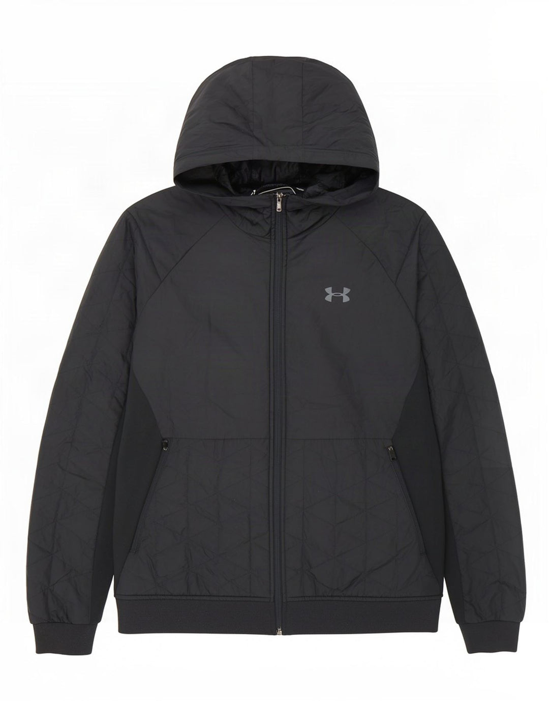 Jaqueta acolchoada com capuz masculina Under Armour UK 40 grande poliéster azul marinho