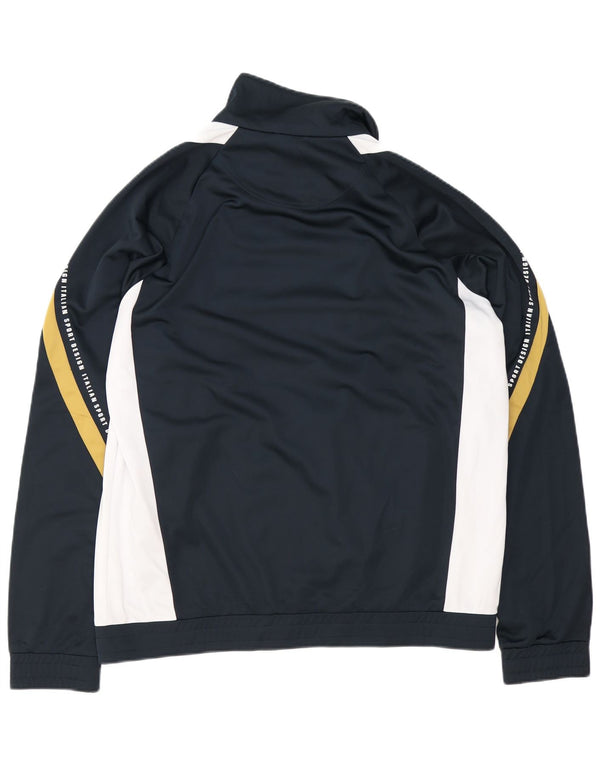 Lotto Mens Graphic Tracksuit Top Jacket 2XL Azul marinho Colourblock Poliéster