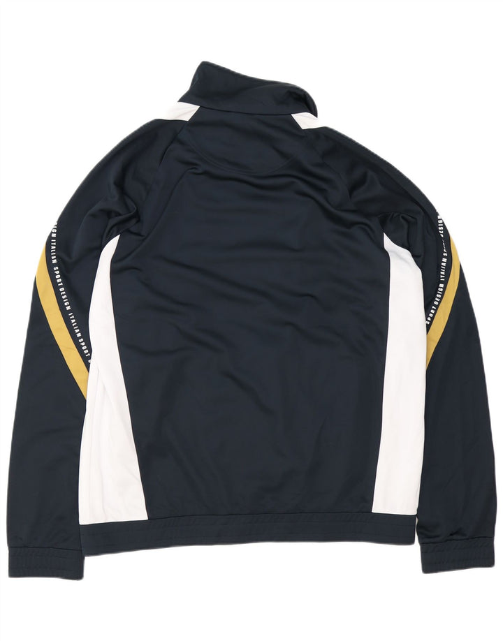 Lotto Mens Graphic Tracksuit Top Jacket 2XL Azul marinho Colourblock Poliéster