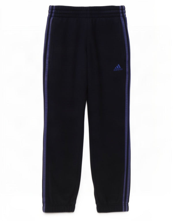Adidas meninos calças de treino joggers 9-10 anos azul marinho algodão