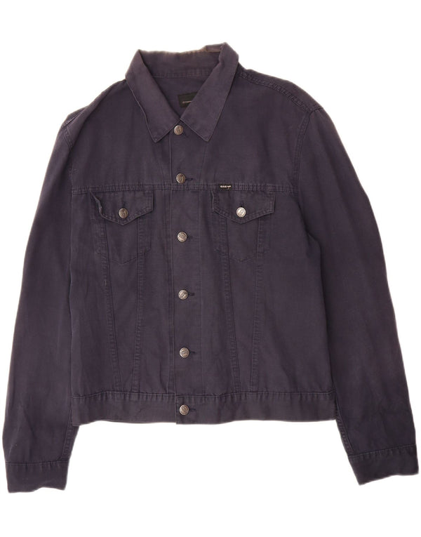 Jaqueta bomber masculina Gas UK 40 grande algodão azul marinho