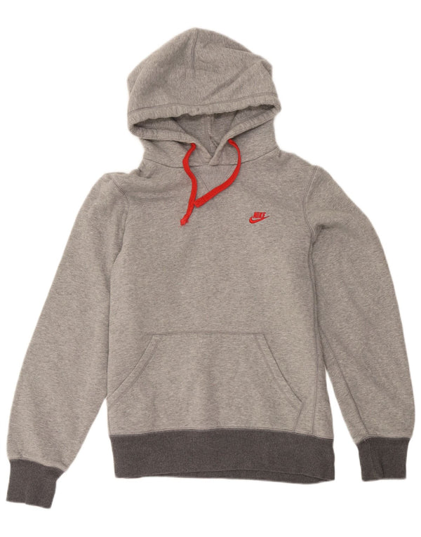 Nike Mens Hoodie Jumper Médio Cinza Colourblock Algodão