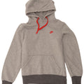 Nike Mens Hoodie Jumper Médio Cinza Colourblock Algodão