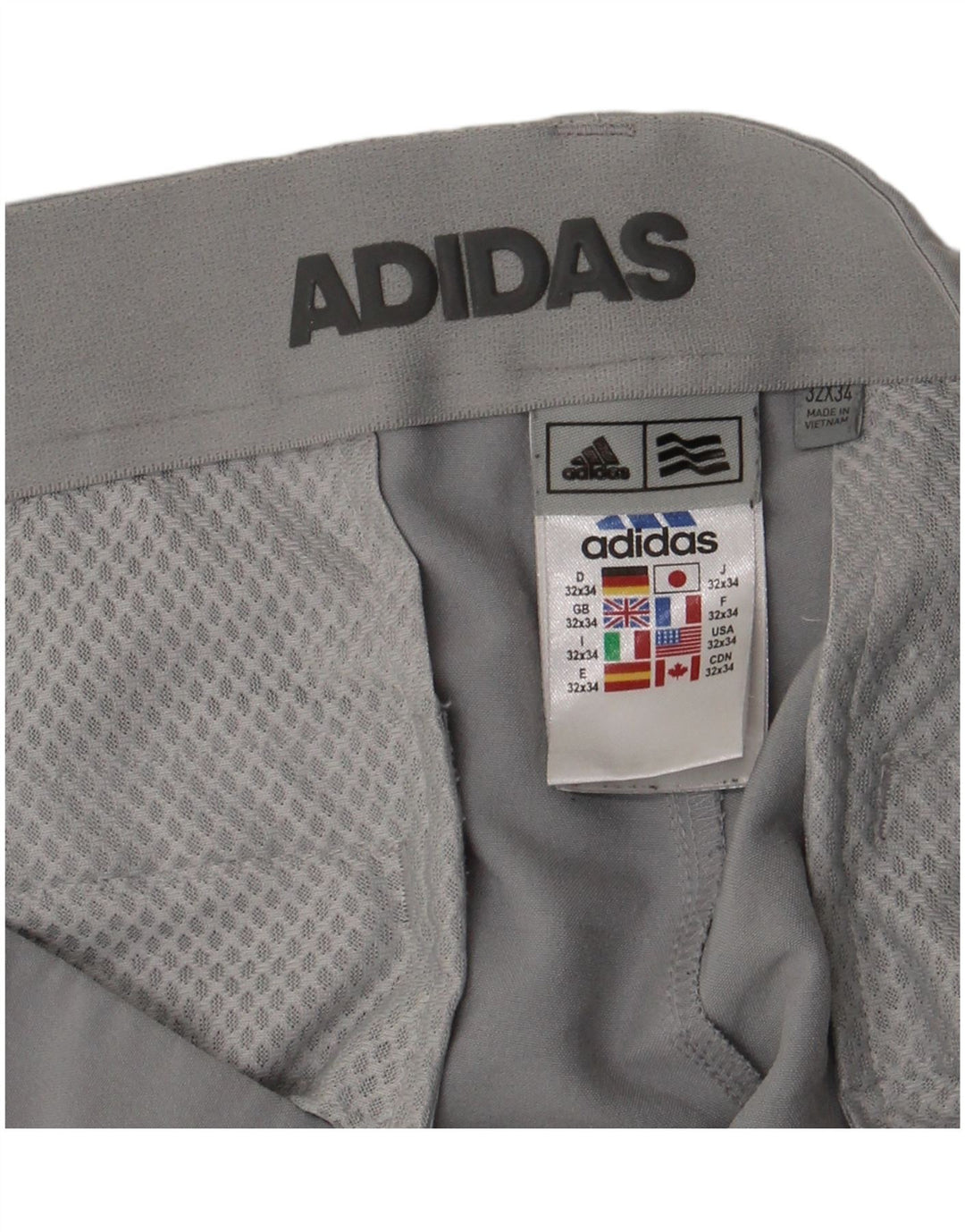 Calça Chino Adidas Feminina Slim W32 L34 Cinza Poliéster