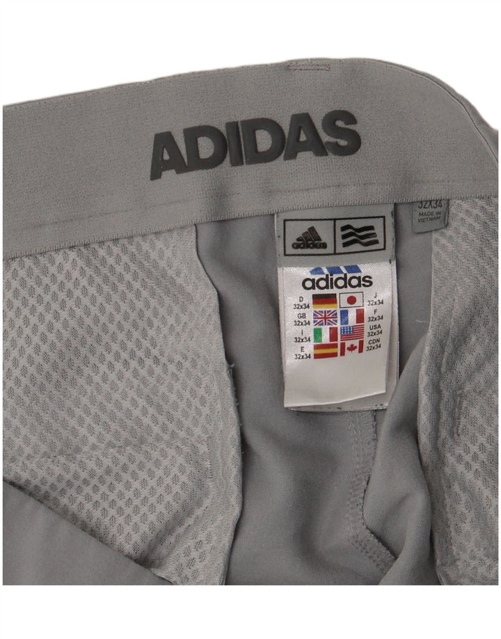 Calça Chino Adidas Feminina Slim W32 L34 Cinza Poliéster