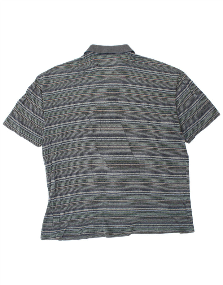 Camisa pólo masculina Ginalebole XL listrada azul