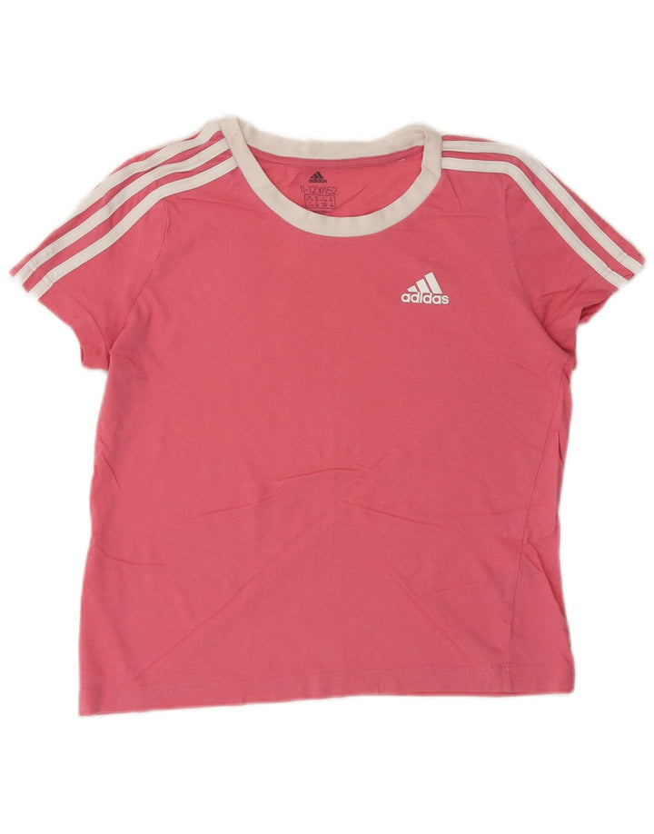 Camiseta Adidas Menina 11-12 Anos Algodão Rosa