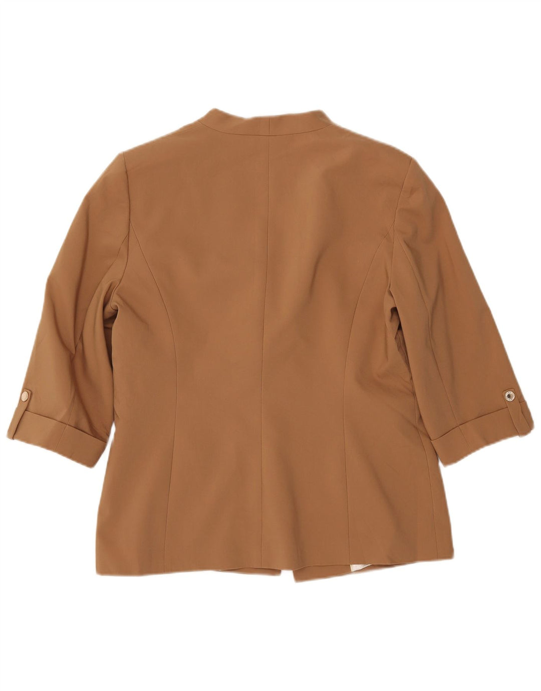 CALVIN KLEIN Jaqueta blazer feminina manga 3/4 1 botão US 16 XL bege