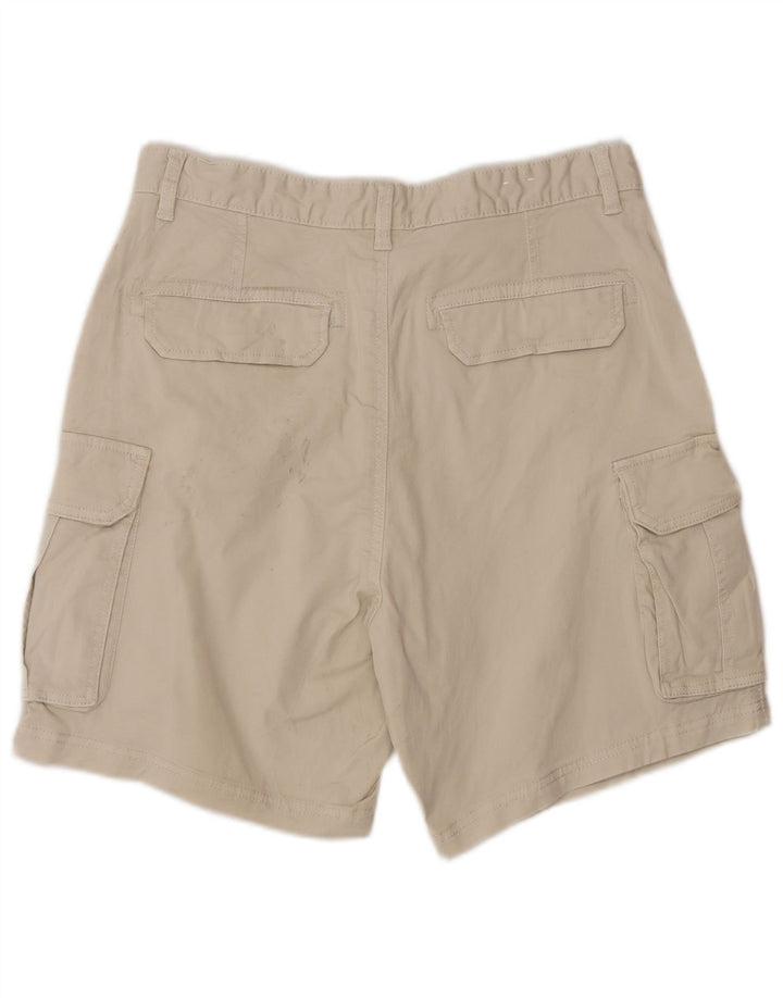 Zara Mens Cargo Shorts EU 40 Médio W31 Algodão Bege