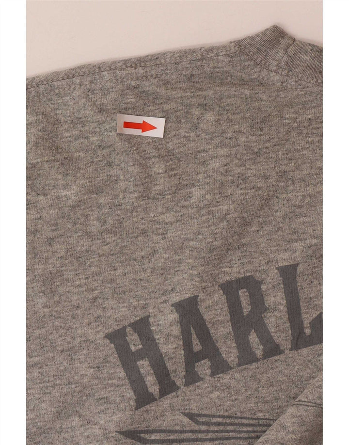 Camiseta gráfica masculina Harley Davidson Top XL algodão cinza