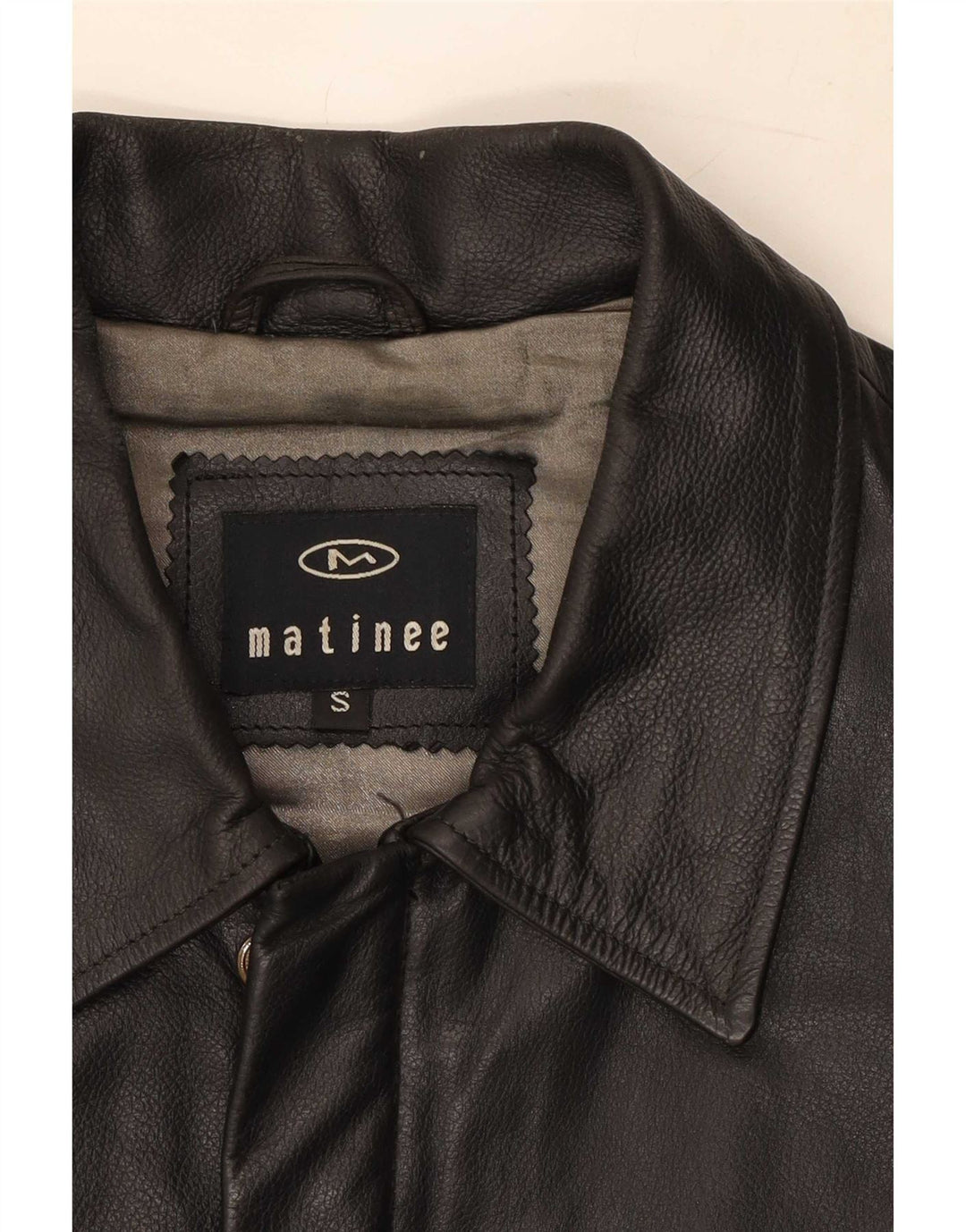 Jaqueta de couro masculina Matinee UK 36 pequena preta