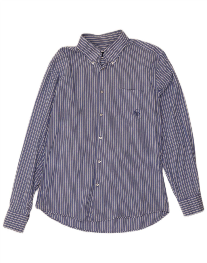 Camisa masculina Sergio Tacchini grande listrada azul